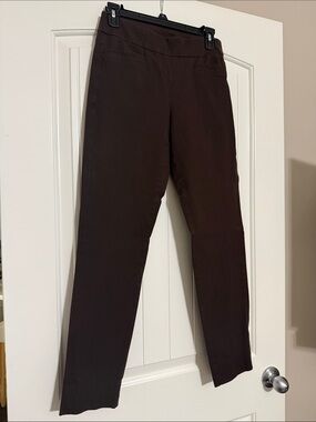 Soft Surroundings Chocolate Brown Skinny Pull-On Pants